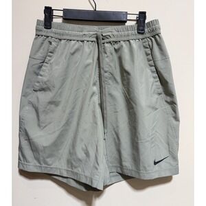 Nike Dri-Fit Lightweight Training Shorts Mens Small Gray  Green